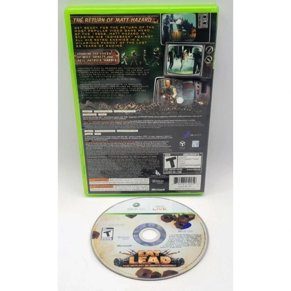 Eat Lead: The Return of Matt‎ Hazard Xbox 360 GAME & CASE
